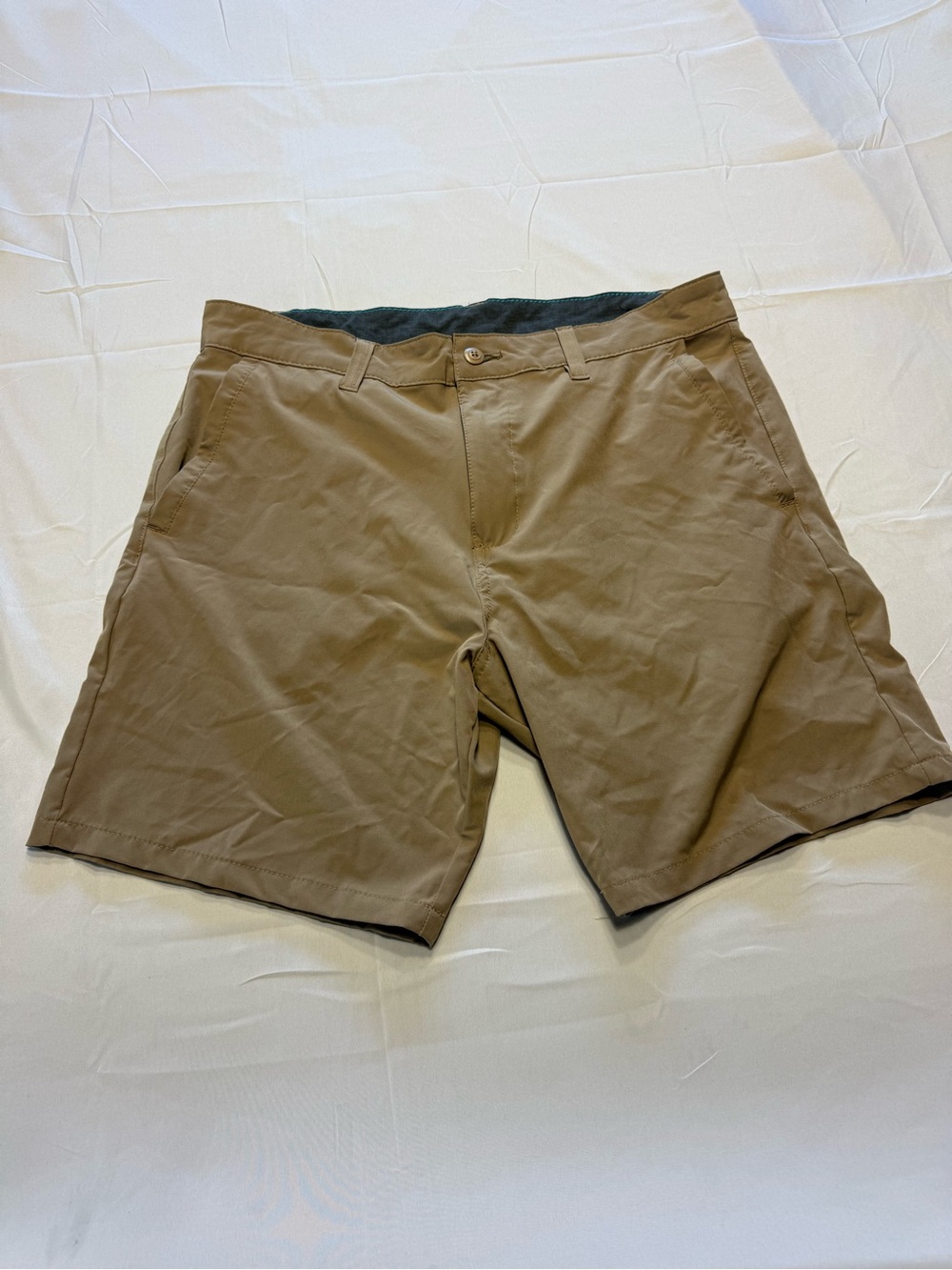 Burnside Men's Tan Flat-Front Casual Shorts
